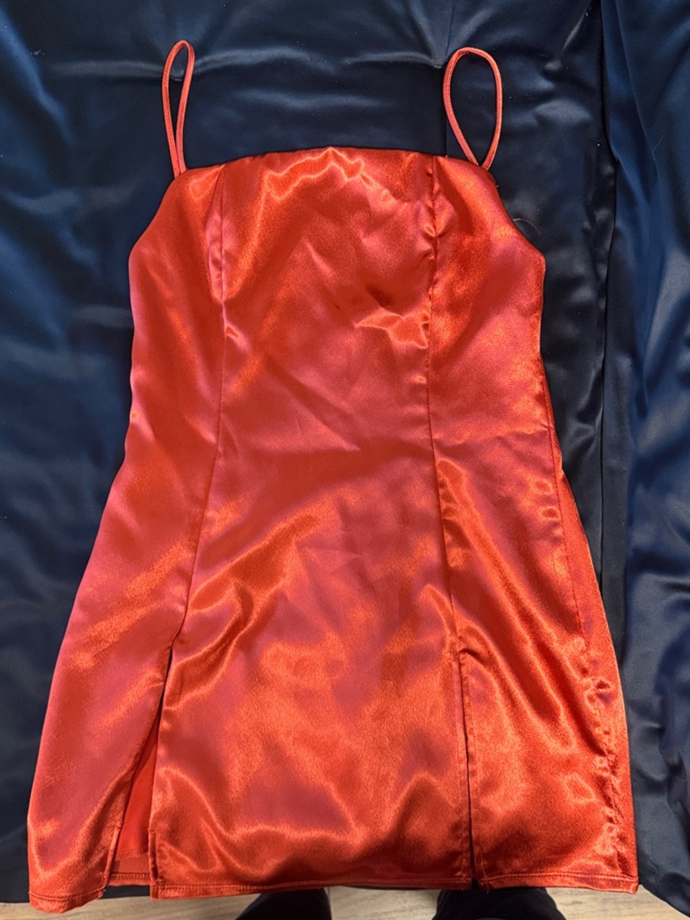 Lucy in the Sky orange mini dress